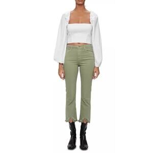 Jonathan Simkhai Smocked Blouse Sz Small